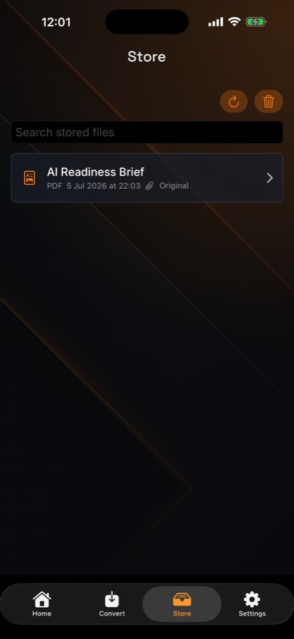 Forge Store screen