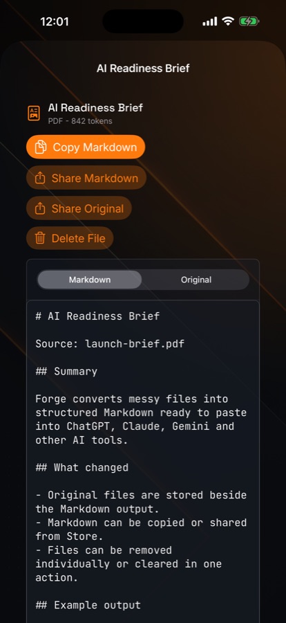 Forge conversion detail